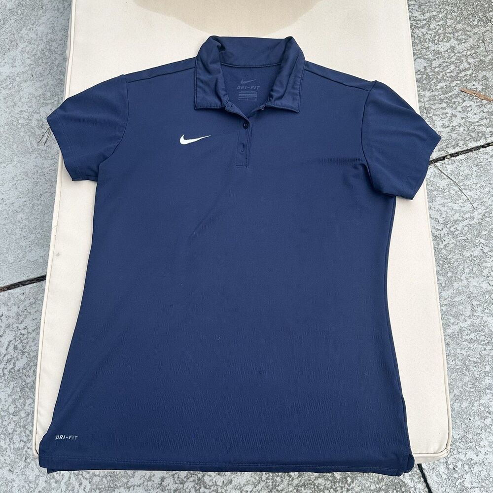 Nike Ladies Dri-FIT Classic Polo - Midnight Navy Large